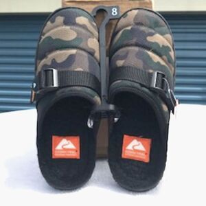 Outdoor Water Repellant Slip On Camouflage Sandals . Size: 8 . Ozark Trail